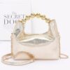Metallic CCB Ball Handle Mini Evening Bag