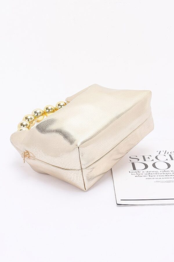 Metallic CCB Ball Handle Mini Evening Bag