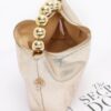 Metallic CCB Ball Handle Mini Evening Bag