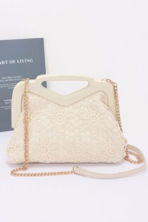 Crochet Clutch with Wood-Style Frame