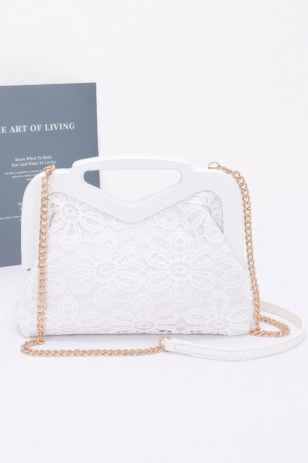 Crochet Clutch with Wood-Style Frame