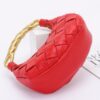Structured Faux Leather Bag with Braided Metal Handle