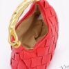 Structured Faux Leather Bag with Braided Metal Handle