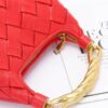 Structured Faux Leather Bag with Braided Metal Handle