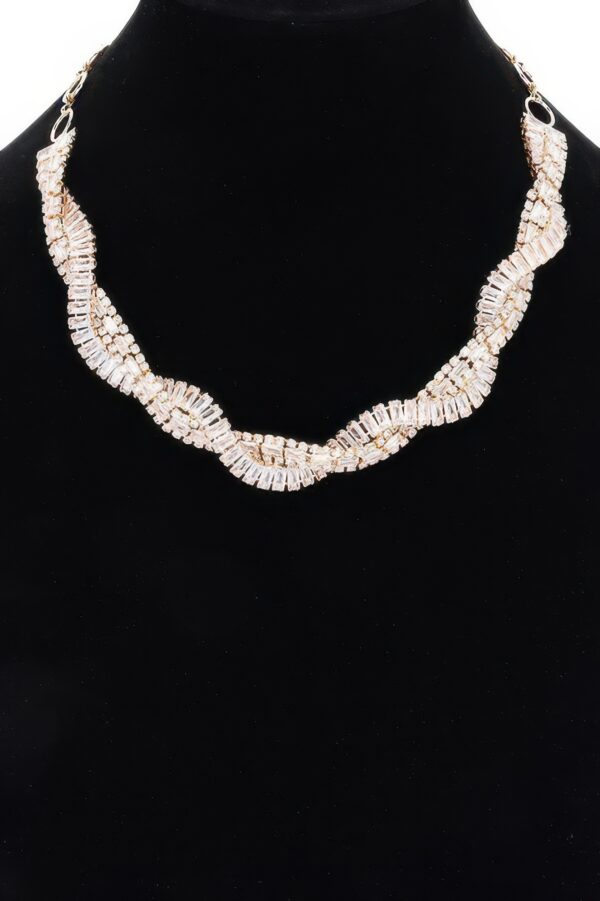 Rhinestone Necklace – Gold-Tone 23″ Chain