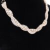 Rhinestone Necklace – Gold-Tone 23″ Chain
