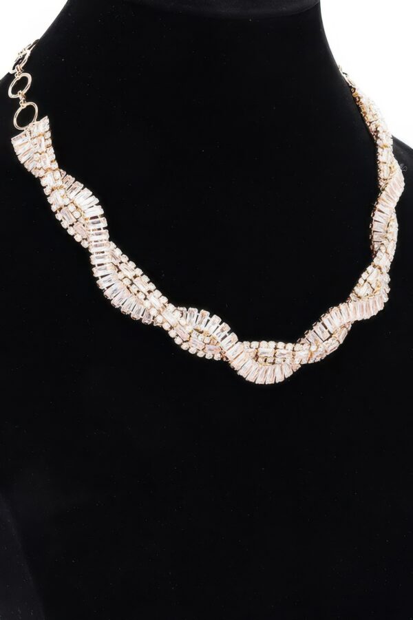 Rhinestone Necklace – Gold-Tone 23″ Chain