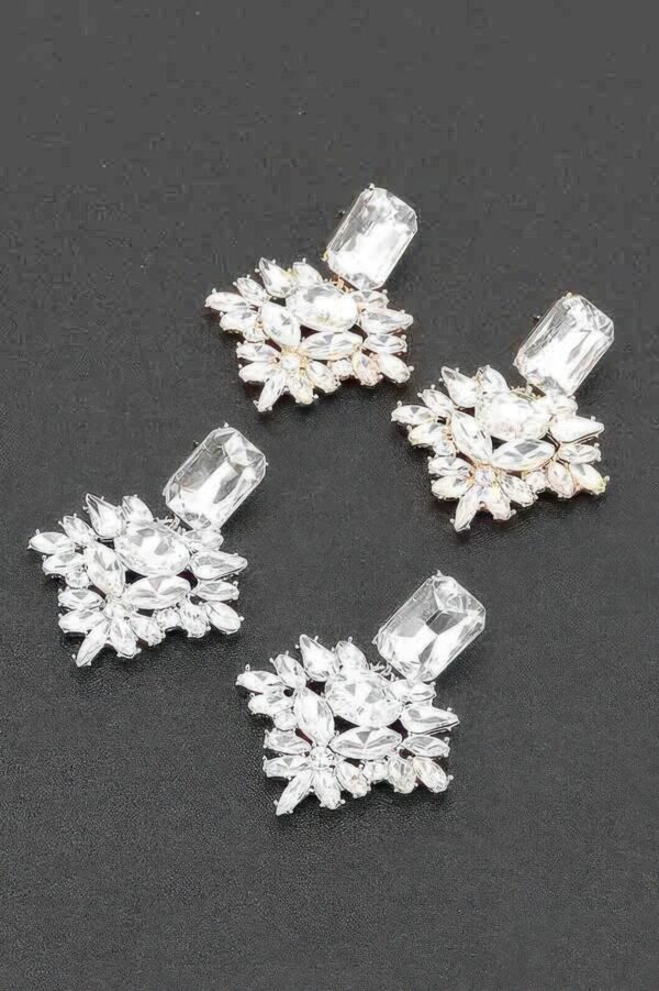 Rhinestone Party Earrings – Sparkling Drop Dangle