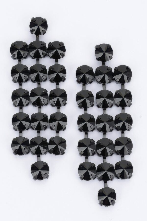 Rhinestone Drop Party Earrings – Cascading Sparkle