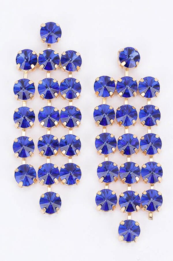 Rhinestone Drop Party Earrings – Cascading Sparkle
