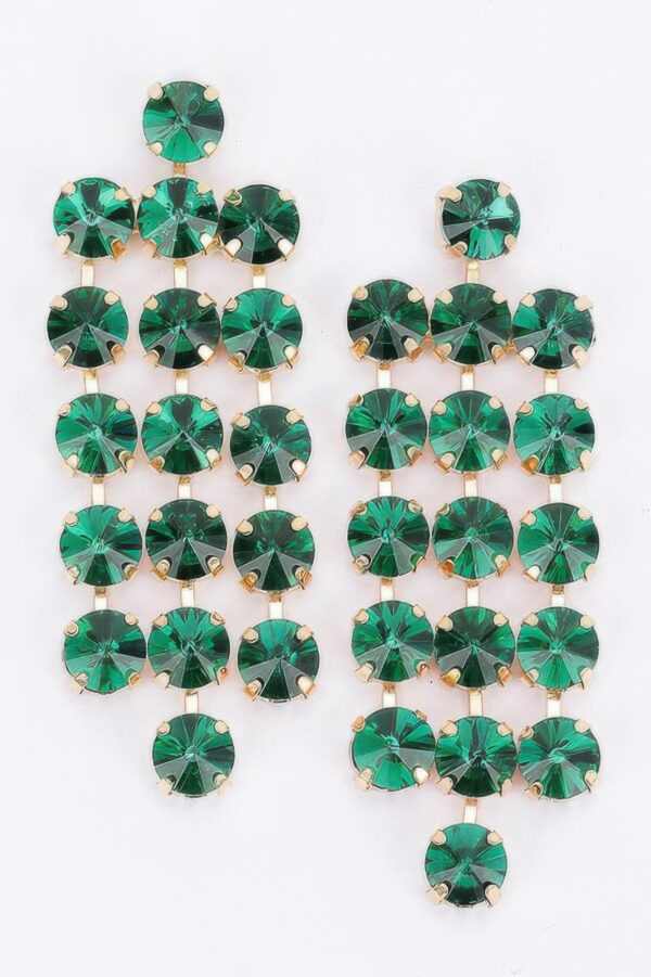 Rhinestone Drop Party Earrings – Cascading Sparkle