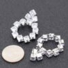 Layered Sculptural Rhinestone Party Earrings