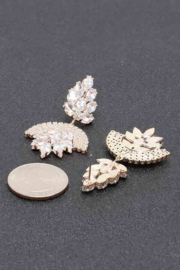 Rhinestone Party Earrings – Elongated Drop