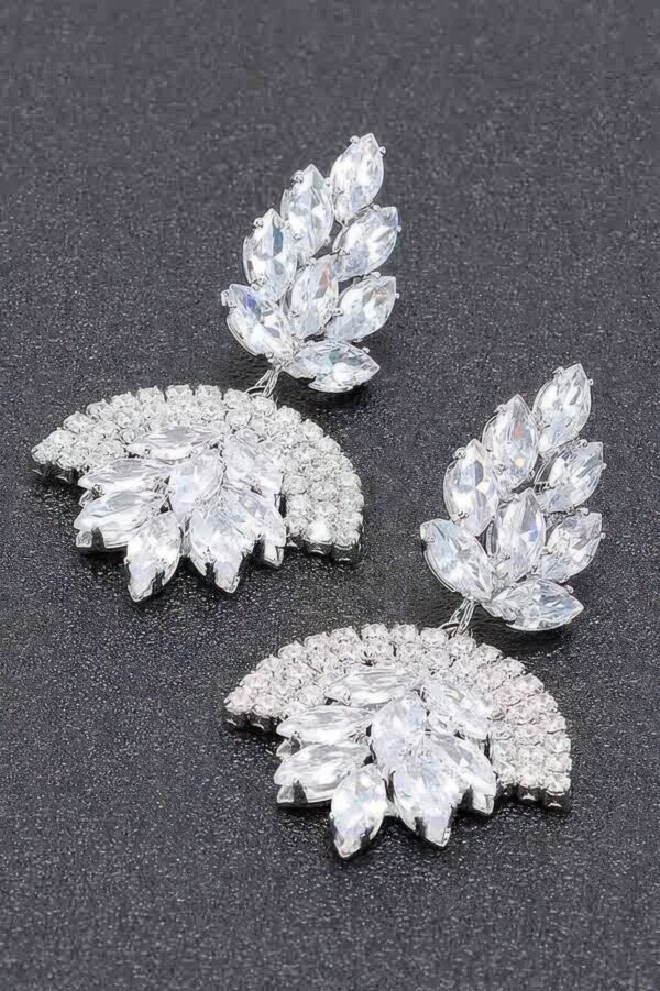 Rhinestone Party Earrings – Elongated Drop