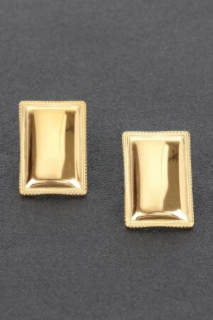Gold Plated Metal Earrings – Minimalist Gold-Dipped Posts