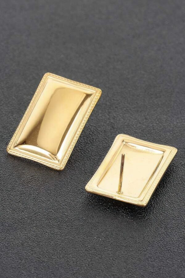 Gold Plated Metal Earrings – Minimalist Gold-Dipped Posts