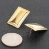 Gold Plated Metal Earrings – Minimalist Gold-Dipped Posts