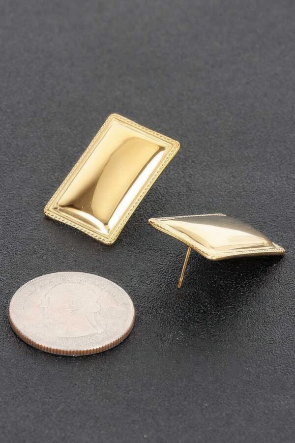 Gold Plated Metal Earrings – Minimalist Gold-Dipped Posts
