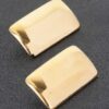Gold-Plated Rectangular Statement Earrings
