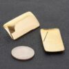 Gold-Plated Rectangular Statement Earrings