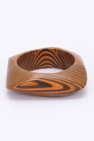 Wood Bracelet – Smooth Curved Natural Finish