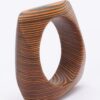 Wood Bracelet – Smooth Curved Natural Finish