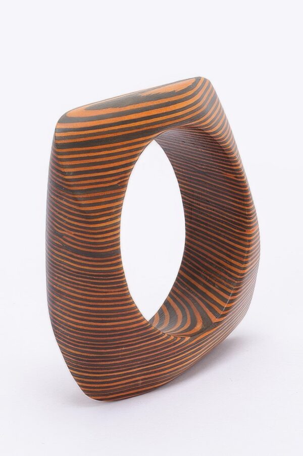 Wood Bracelet – Smooth Curved Natural Finish