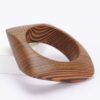 Wood Bracelet – Smooth Curved Natural Finish