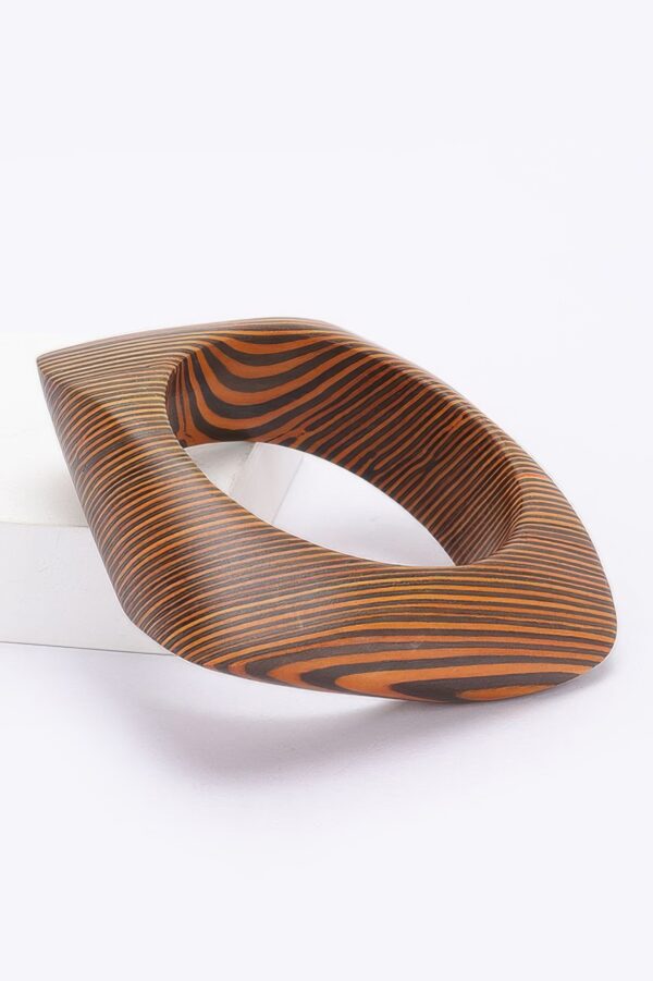 Wood Bracelet – Smooth Curved Natural Finish