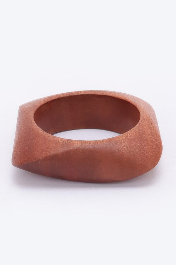 Wood Bracelet – Smooth Curved Natural Finish