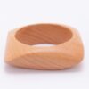 Wood Bracelet – Smooth Curved Natural Finish
