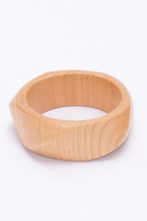 Geometric Wood Bracelet – Natural Wood Accent