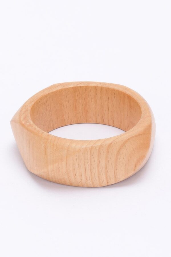 Geometric Wood Bracelet – Natural Wood Accent