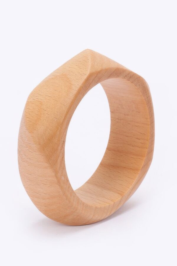 Geometric Wood Bracelet – Natural Wood Accent