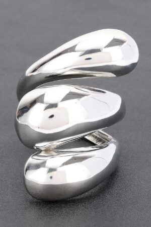 Sculptural Metal Hinge Bracelet – High-Shine