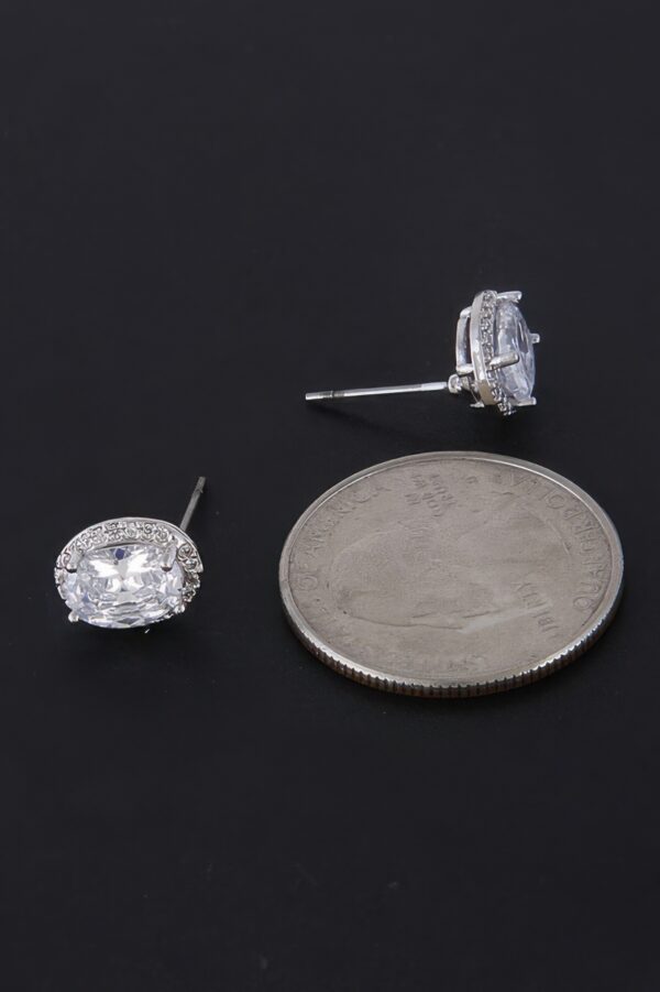 Oval Rhinestone Queen-Inspired Earrings