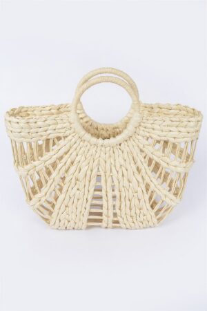 Handwoven Straw Beach Bag