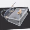Holographic PVC Flap Clutch with Transparent Top Handle