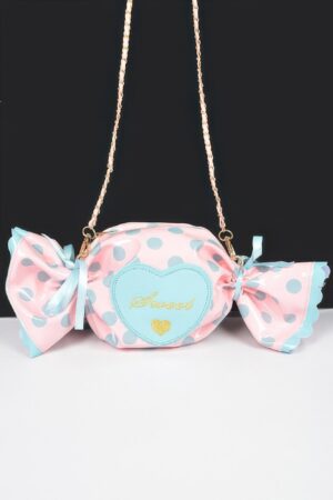 Candy Polka Dot Novelty Bag – Structured PU Handbag