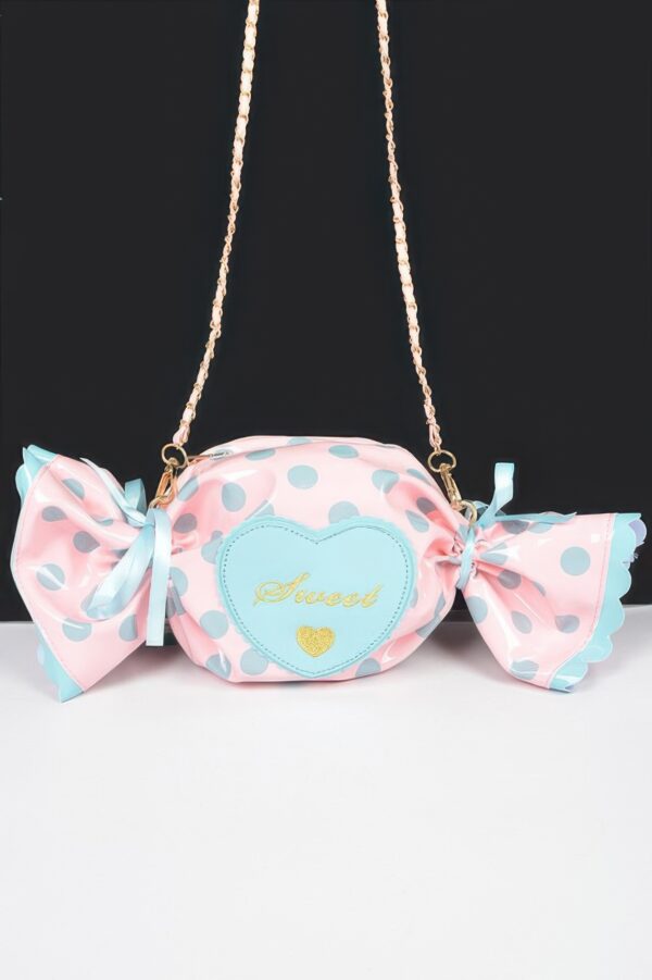 Candy Polka Dot Novelty Bag – Structured PU Handbag