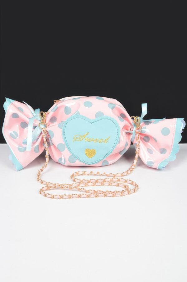 Candy Polka Dot Novelty Bag – Structured PU Handbag