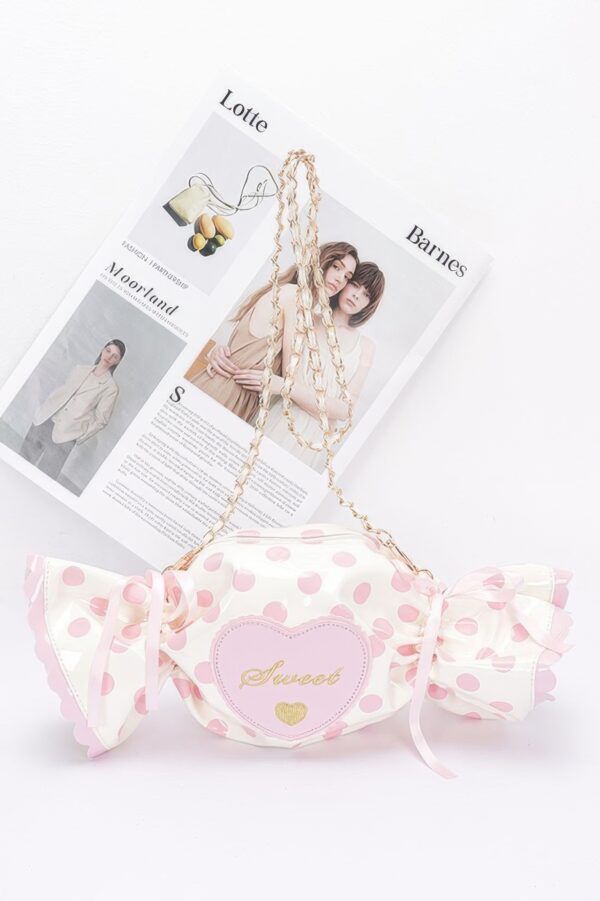 Candy Polka Dot Novelty Bag – Structured PU Handbag