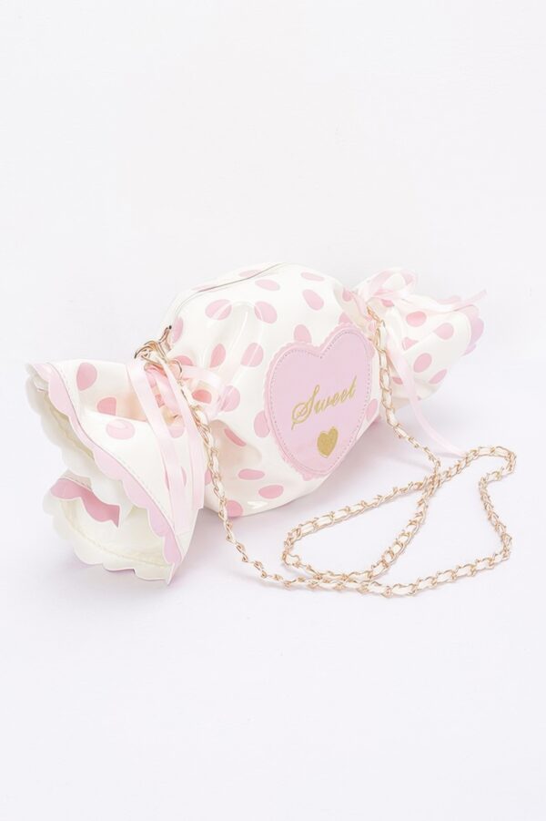 Candy Polka Dot Novelty Bag – Structured PU Handbag