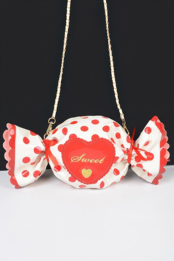 Candy Polka Dot Novelty Bag – Structured PU Handbag