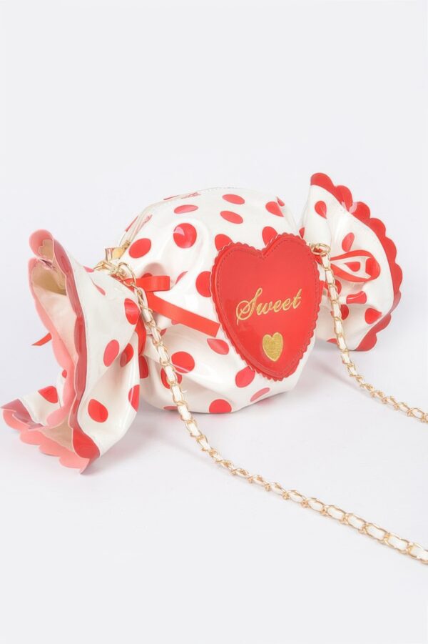 Candy Polka Dot Novelty Bag – Structured PU Handbag