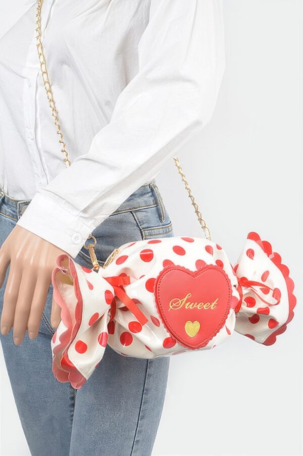 Candy Polka Dot Novelty Bag – Structured PU Handbag