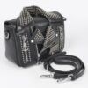 Faux Leather Studded Jacket Clutch – Metal Hardware