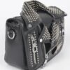 Faux Leather Studded Jacket Clutch – Metal Hardware