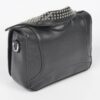 Faux Leather Studded Jacket Clutch – Metal Hardware