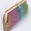 Rhinestone Party Clutch with Chain Strap – Black